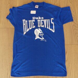 Vintage Duke Blue Devils T-Shirt 90s Trench Made USA 50/50 Blue Medium